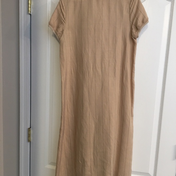 Beige Women’s Medi Dress Pleated Design made in Italy - Picture 8 of 10